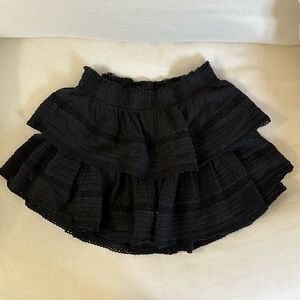 Aerie black ruffle skirt